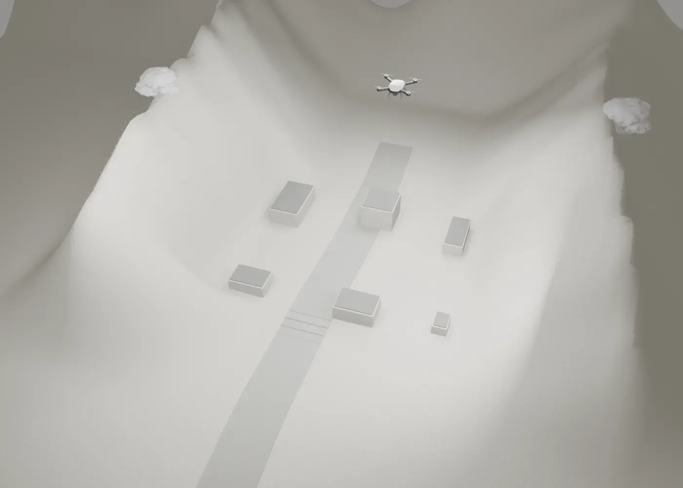 Authored labels and geometry. No measured reconstruction or geospatial dataset.